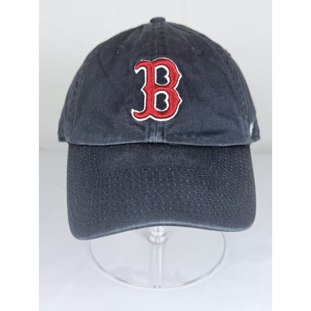 Boston Red Sox 47 Brand Cleanup Adjustable Strapback Hat Cap Navy OSFA MLB